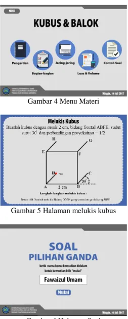Gambar 4 Menu Materi 