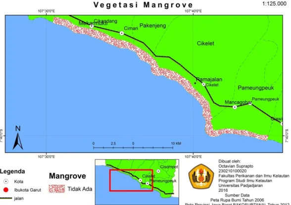 Gambar 2. Vegetasi Mangrove  Kemiringan Pantai 
