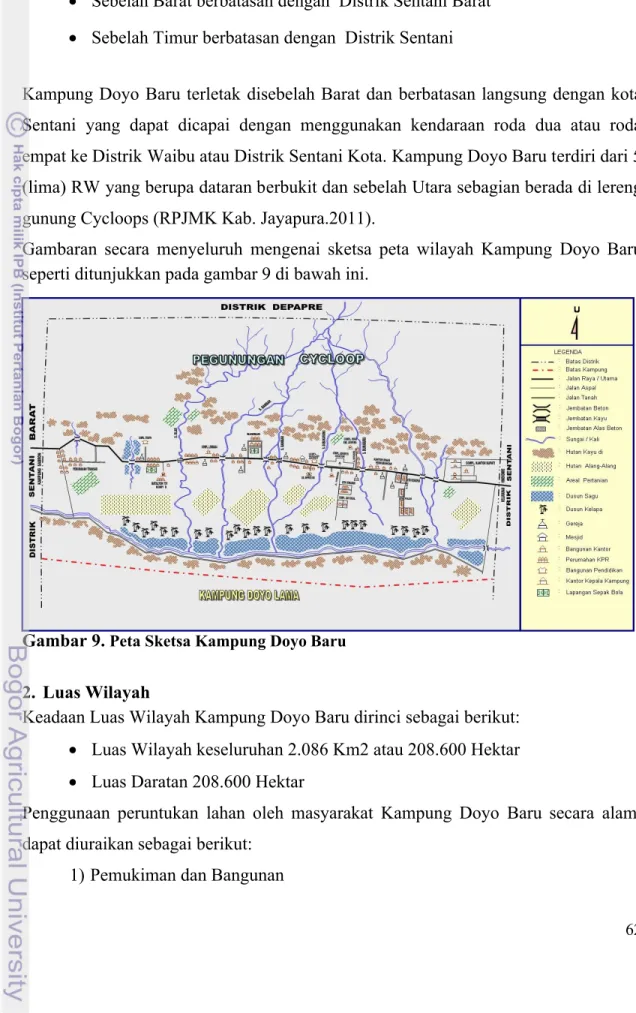 Gambar 9.  Peta Sketsa Kampung Doyo Baru