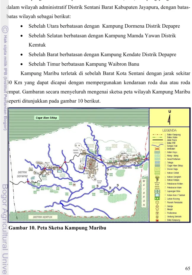 Gambar 10. Peta Sketsa Kampung Maribu