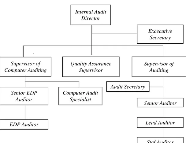 Gambar 2.4 Internal audit dipimpin oleh seorang internal audit director                  ( Sumber : Agoes Sukrisno, 2004