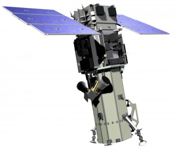 Gambar 1.1. Ilustrasi Satelit Resolusi Tinggi WorldView-2  (Sumber : http://www.geomatching.com ) 