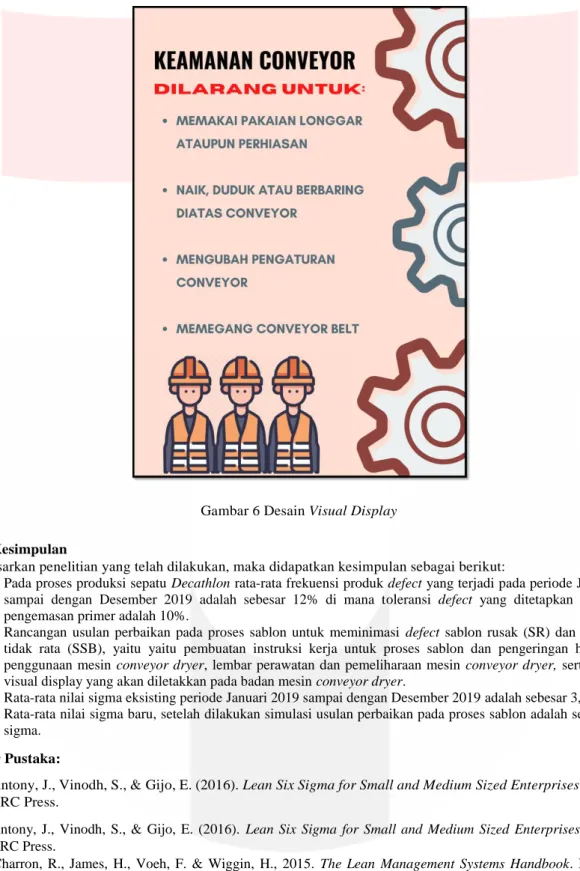 Gambar 6 Desain Visual Display  4.  Kesimpulan 
