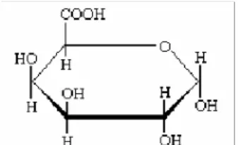 Gambar di bawah ini merupakan rumus molekul dari pektin bermetoksil  tinggi dan pektin bermetoksil rendah (IPPA, 2002)