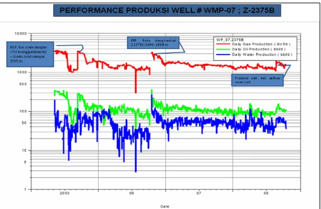 Gambar 3. Performance Produksi Sumur WMP-07 