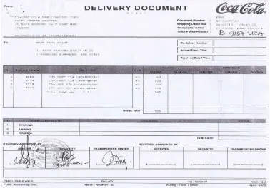 Gambar 3.2 Delivery Document Gudang (DDG) 