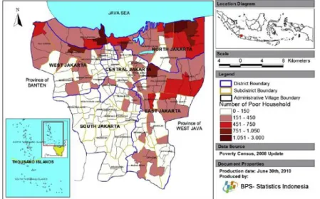 Gambar 1. Data Sebaran Masyarakat Miskin di Jakarta Tahun 2008. 