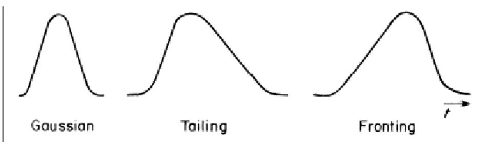 Gambar 5. Tiga jenis bentuk puncak. (sumber: Meyer, 2004) . 