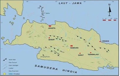 Gambar 2.7 Pola umum struktur Jawa Barat ( Martodjojo, 1984). 