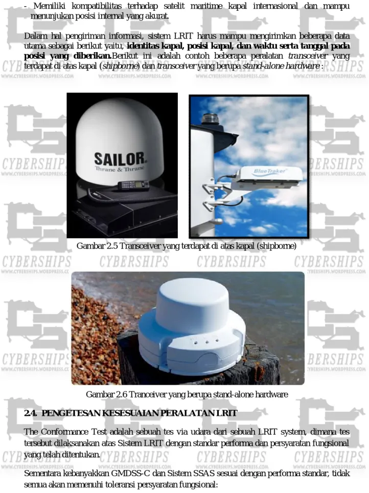Gambar 2.5 Transceiver yang terdapat di atas kapal (shipborne) 