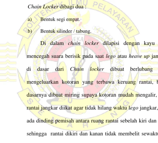 Gambar 2.1 Chain locker   (Sumber: Data penelitian diolah, 2019) 