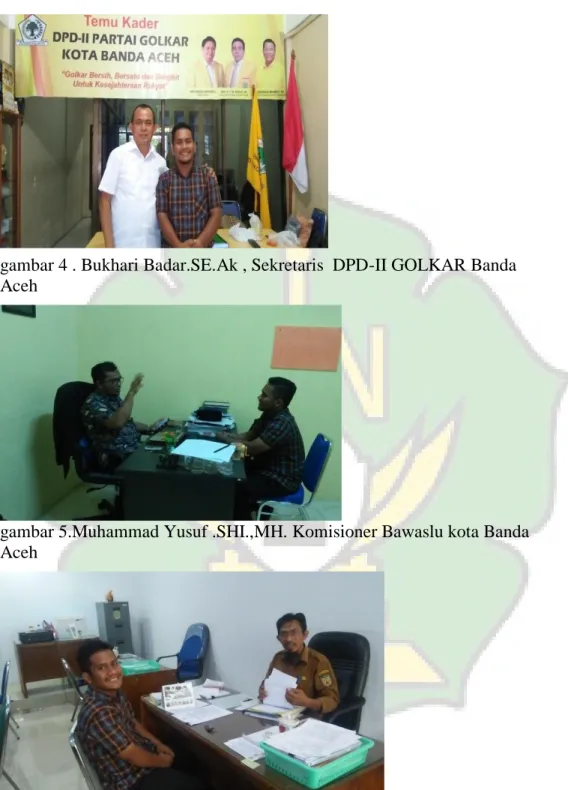 gambar 4 . Bukhari Badar.SE.Ak , Sekretaris  DPD-II GOLKAR Banda  Aceh 