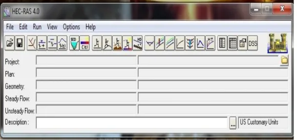 Gambar 2.8Tampilan Menu Utama HEC-RAS 4.0