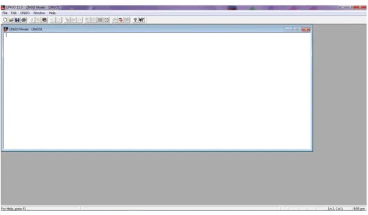 Gambar 2.1. Tampilan Awal Program LINGO 11.0 
