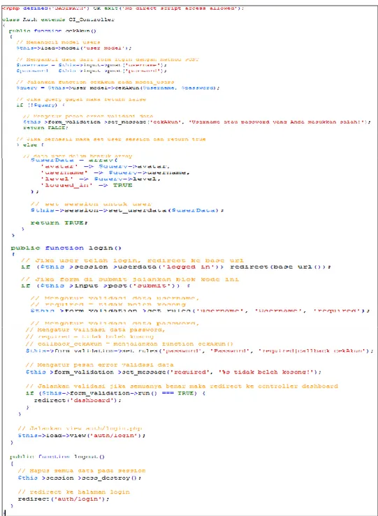 Gambar 13. Kode Program Form Login 