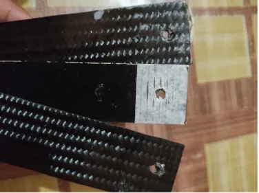 Gambar 2. Hasil uji tarik Composit Carbon 