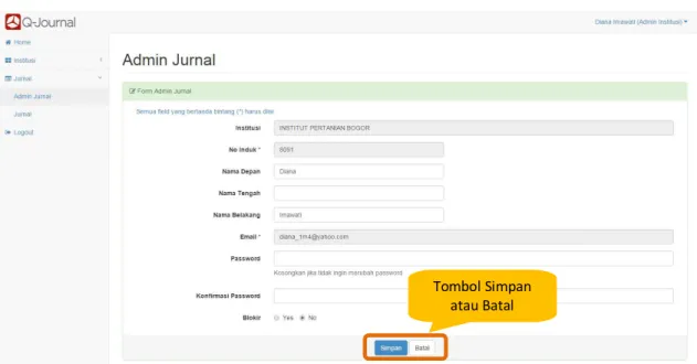 Gambar 20 Menu Jurnal
