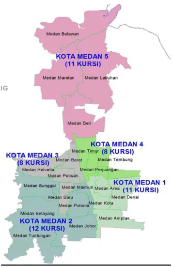 Gambar 2.1   Peta Kota Medan. 