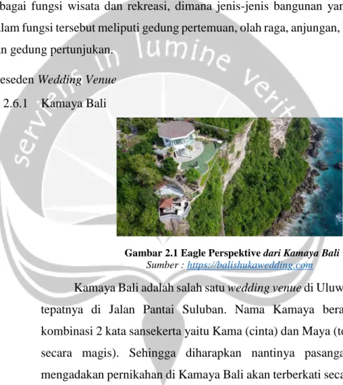 Gambar 2.1 Eagle Perspektive dari Kamaya Bali  Sumber : https://balishukawedding.com 