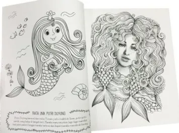 Gambar II.8  Coloring Book for Adults and Kids (isi buku)  Sumber : https://www.elevenia.com 