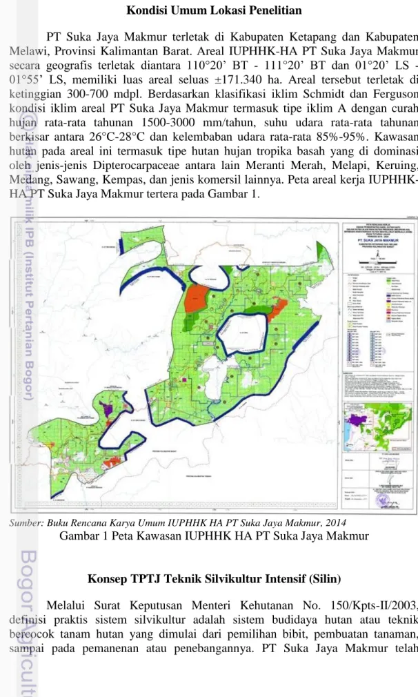 Gambar 1 Peta Kawasan IUPHHK HA PT Suka Jaya Makmur 