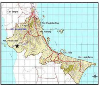 Gambar 3. Peta DAS Selan, Bangka Tengah. 