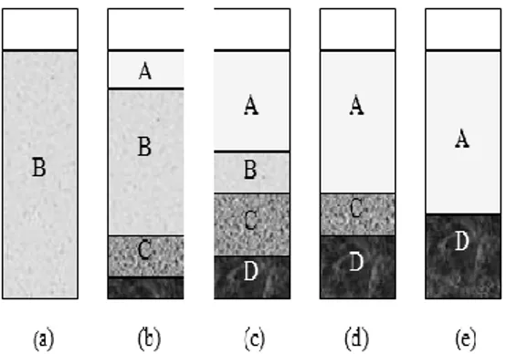 Gambar  1(a)  menunjukkan  suspensi  dalam  silinder  dengan  konsentrasi  padatan  yang  seragam