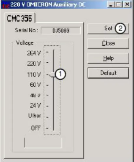 Gambar 4.12 220V OMICRON Auxiliary DC 