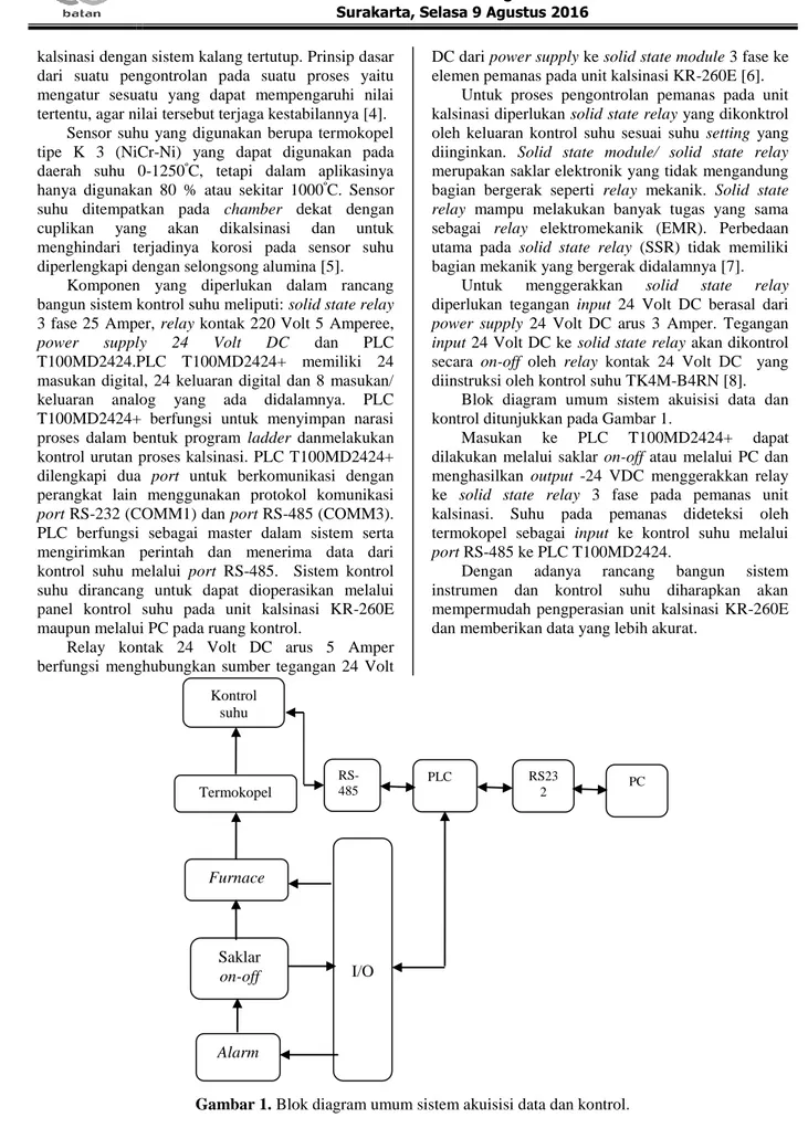 Gambar 1. Blok diagram umum sistem akuisisi data dan kontrol. 