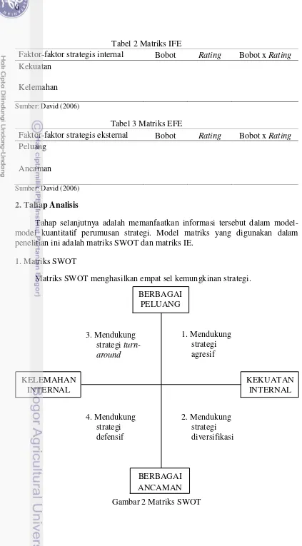 Tabel 2 Matriks IFE 