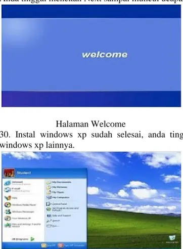 Gambar halaman Desktop Windows XP