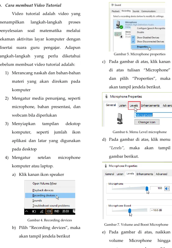 Gambar 5. Microphone properties 