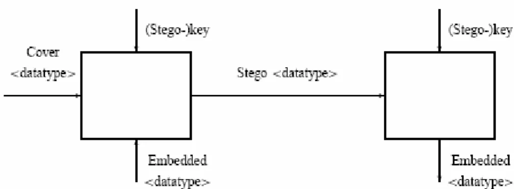 Gambar Proses steganografi dengan metode embedding 