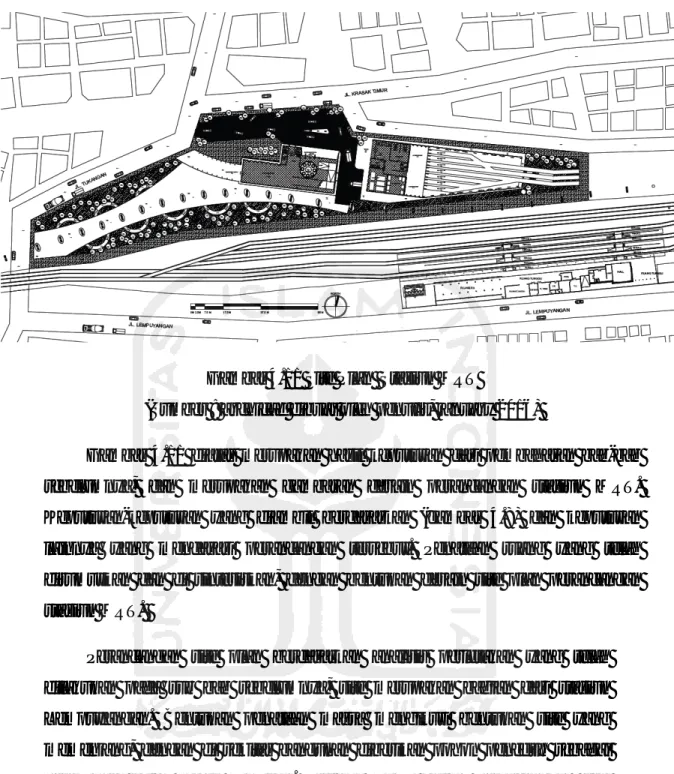 Gambar 4.11 Site Plan  Stasiun MRT 