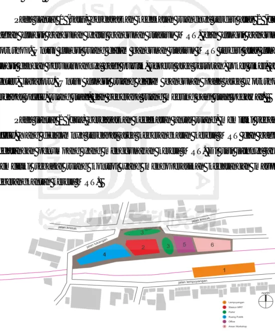 Gambar 4.3  (diatas) merupakan pengelompokan ruang  berdasarkan  kedekatan  antar fungsi di dalam bangunan stasiun MRT