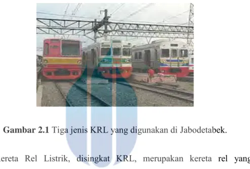 Gambar 2.1  Tiga jenis KRL yang digunakan di Jabodetabek. 