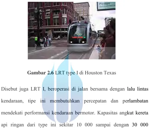 Gambar 2.6  LRT type I di Houston Texas 