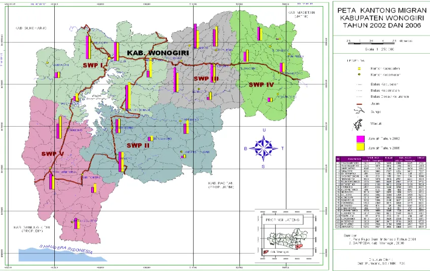 Gambar 1.1. Peta Penduduk Boro Tahun 2002 dan 2006 