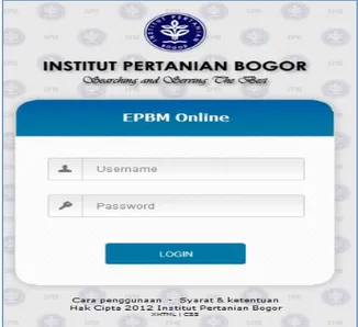 Gambar 13. Halaman Login EPBM Online Program Sarjana  e.  Pemanfaatan Hasil 