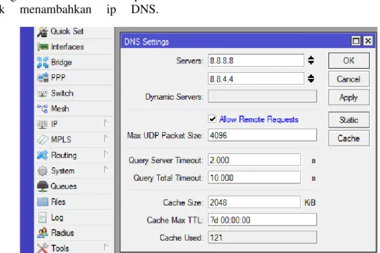 Gambar 8. Tampilan Setting IP Address 