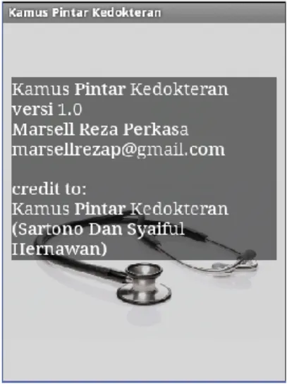 Gambar 4.7 Tampilan Menu Tentang 
