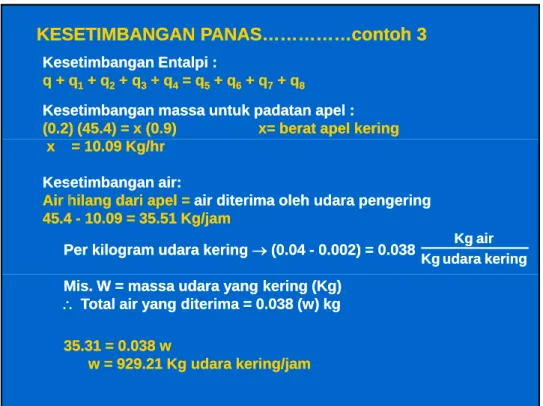 Tabel uap → → hh q q = 2.54017 MJ/kg  = 2.54017 MJ/kg  (interpolasi) (interpolasi)