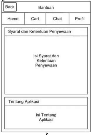 Gambar 11. Rancangan Halaman Profil  f.  Rancangan Halaman Data Penyewaan 