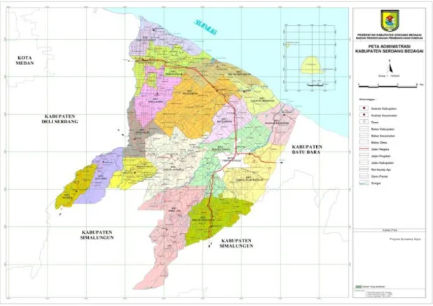 Gambar 1. Peta Wilayah Kabupaten Serdang Bedagai
