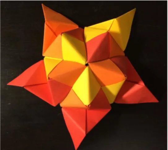 Gambar 2.22. Origami Bintang Icosahedron  (Sumber : ika, 2014) 