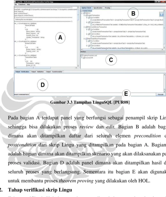 Gambar 3.3 Tampilan LinguSQL [PUR08] 