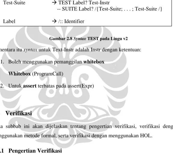 Gambar 2.8 Syntax TEST pada Lingu v2 