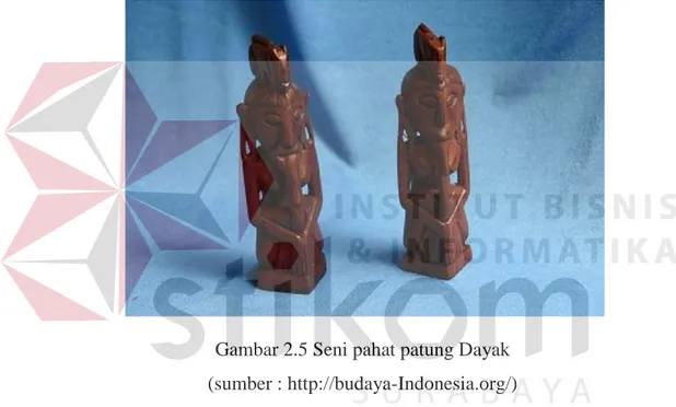 Gambar 2.5 Seni pahat patung Dayak  (sumber : http://budaya-Indonesia.org/) 