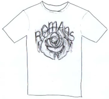 Gambar 26: Comprehensive layout Desain T-Shirt 001  (Sumber: Dokumentasi Pribadi Penulis) 
