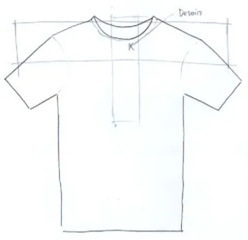 Gambar 40: Layout Desain T-Shirt 005  (Sumber: Dokumentasi Pribadi Penulis)  b.  Rough Layout 